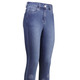 Hosen - Jeans mit floralen Lochstickereien und Strasssteinchen – Farbe JEANSBLAU – Ansicht 1 Hosen - Jeans mit floralen Lochstickereien und Strasssteinchen, in Größe 017 bis 050, in Farbe HELLBLAU – Farbe JEANSBLAU – Ansicht 1