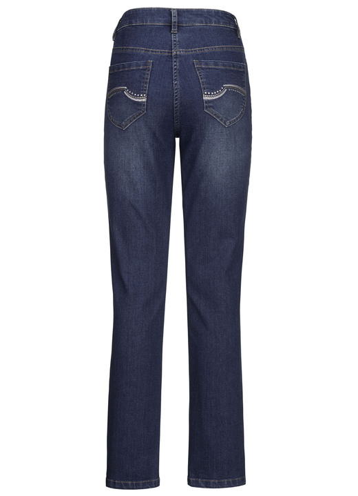 SALE % - Jeans mit schönen Stickereien und funkelnden Strassteinen, in Größe 017 bis 052, in Farbe JEANSBLAU Ansicht 6
