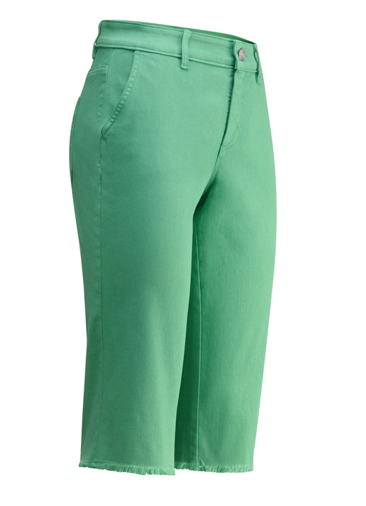 Hosen mit Knopf- und Reißverschluss - Magic-Jeans-Bermudas, in Größe 034 bis 050, in Farbe GRÜN Ansicht 1