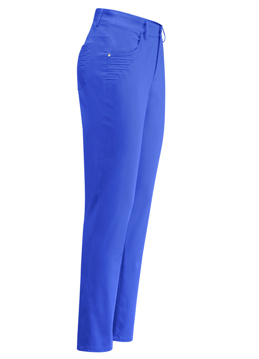 Hosen mit Knopf- und Reißverschluss - Hose mit platzierten Biesen, in Größe 018 bis 052, in Farbe ROYALBLAU Ansicht 1