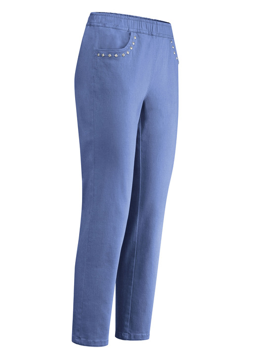 Damenmode - Jeans in 7/8-Länge, in Größe 019 bis 058, in Farbe HELLBLAU Ansicht 1