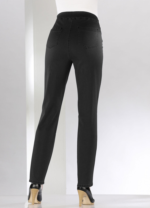 Hosen in Schlupfform - Bauchweg-Jeans in Schlupfform Ansicht 2 Hosen in Schlupfform - Bauchweg-Jeans in Schlupfform, in Größe 018 bis 245, in Farbe SCHWARZ Ansicht 2