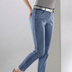 Hosen - Edel-Jeans mit effektvollen Strasssteinen – Farbe JEANSBLAU – Ansicht 3 Hosen - Edel-Jeans mit effektvollen Strasssteinen, in Größe 017 bis 052, in Farbe PINK – Farbe JEANSBLAU – Ansicht 3