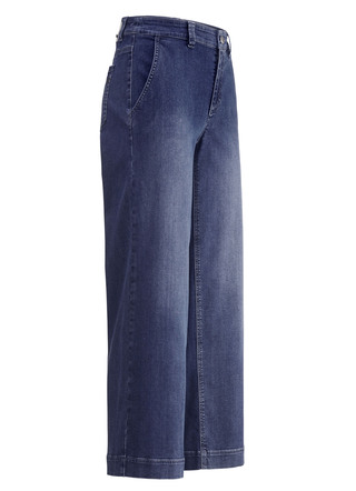 - BADER luftig-weitem Jeans-Culotte Bein Hosen mit |