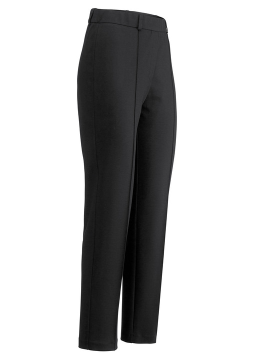 Hosen - Jerseyhose mit abgesteppten Biesen, in Größe 017 bis 052, in Farbe MARINE Ansicht 4