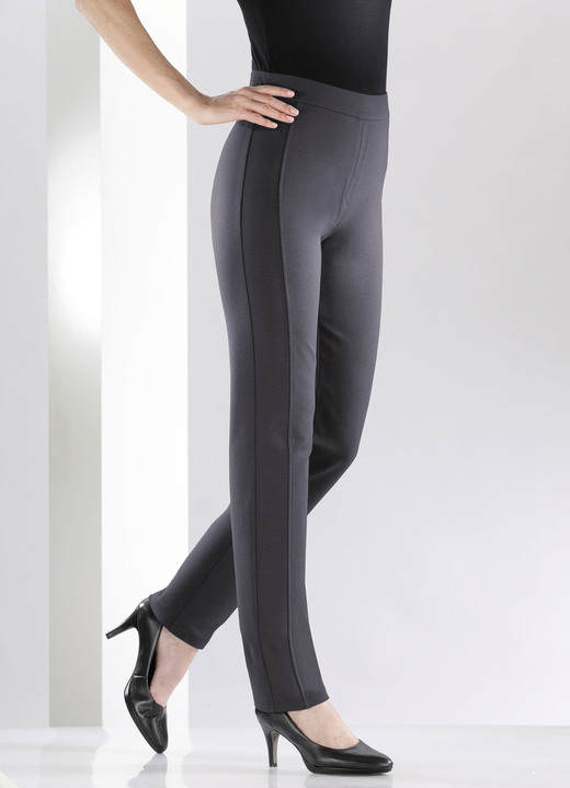 Hosen - Hose mit figurgünstiger Teilungsnaht Ansicht 27 Hosen - Hose mit figurgünstiger Teilungsnaht, in Größe 018 bis 054, in Farbe MITTELGRAU Ansicht 27