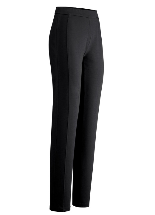 Hosen in Schlupfform - Hose mit figurgünstiger Teilungsnaht in 10 Farben, in Größe 018 bis 054, in Farbe SCHWARZ Ansicht 1