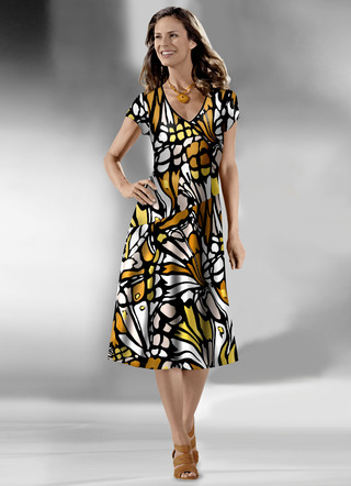 Kleid in raffinierter Wickel-Optik