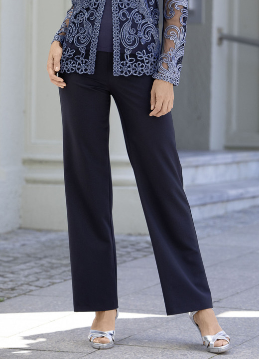 Hosen in Schlupfform - Hose in angesagter Palazzo-Form, in Größe 018 bis 054, in Farbe NACHTBLAU Ansicht 1