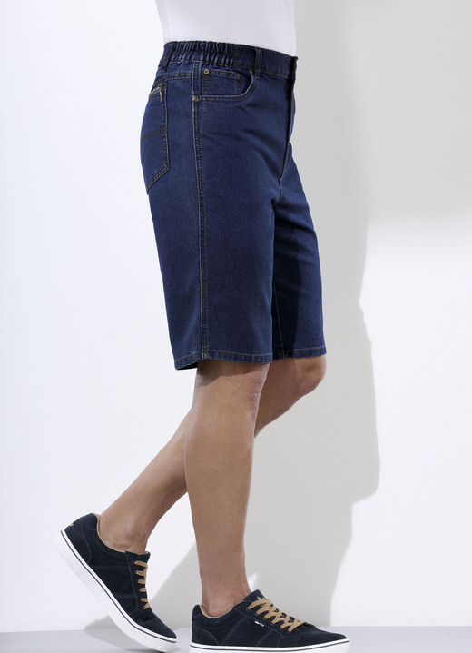 Shorts & Bermudas - Jeans-Bermudas mit Dehnbundeinsätzen in 3 Farben, in Größe 024 bis 060, in Farbe JEANSBLAU Ansicht 1