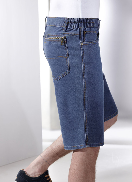 Shorts & Bermudas - Jeans-Bermudas mit Dehnbundeinsätzen in 3 Farben, in Größe 024 bis 060, in Farbe HELLJEANS Ansicht 1