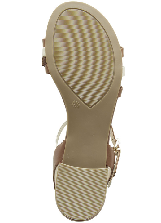 Sandaletten & Pantoletten - Caprice Sandalette aus teilweise metallisiertem Nappaleder Ansicht 4 Sandaletten & Pantoletten - Caprice Sandalette aus teilweise metallisiertem Nappaleder, in Größe 3 1/2 bis 8, in Farbe COGNAC-GOLD Ansicht 4