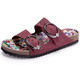 Sandaletten & Pantoletten - Andrea Conti Pantolette mit bunt bedrucktem Lederfußbett – Farbe BORDEAUX – Ansicht 1 Sandaletten & Pantoletten - Andrea Conti Pantolette mit bunt bedrucktem Lederfußbett, in Größe 036 bis 042, in Farbe GELB – Farbe BORDEAUX – Ansicht 1