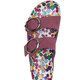 Sandaletten & Pantoletten - Andrea Conti Pantolette mit bunt bedrucktem Lederfußbett – Farbe BORDEAUX – Ansicht 2 Sandaletten & Pantoletten - Andrea Conti Pantolette mit bunt bedrucktem Lederfußbett, in Größe 036 bis 042, in Farbe GELB – Farbe BORDEAUX – Ansicht 2