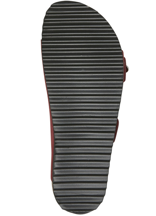 Sandaletten & Pantoletten - Andrea Conti Pantolette mit bunt bedrucktem Lederfußbett, in Größe 036 bis 042, in Farbe BRAUN Ansicht 6