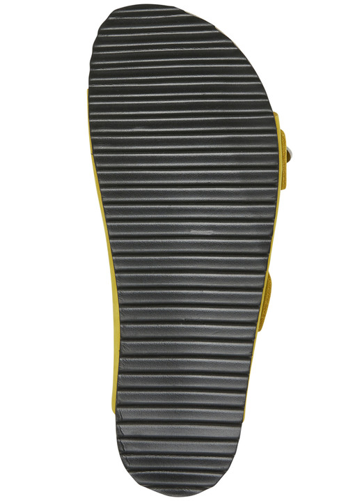 Sandaletten & Pantoletten - Andrea Conti Pantolette mit bunt bedrucktem Lederfußbett Ansicht 3 Sandaletten & Pantoletten - Andrea Conti Pantolette mit bunt bedrucktem Lederfußbett, in Größe 036 bis 042, in Farbe GELB Ansicht 3