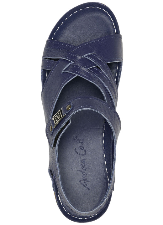 - Andrea Conti Sandale mit Metallschmuck, in Größe 036 bis 041, in Farbe MARINE Ansicht 2