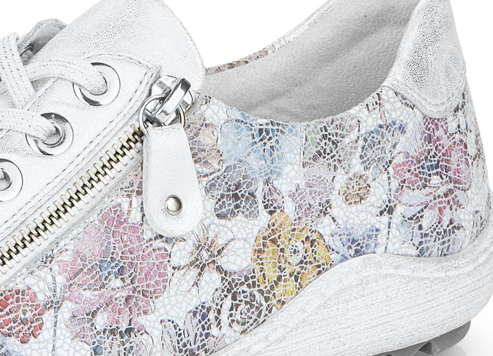 Slipper & Schnürschuhe - Remonte, elegante Damen-Sneaker, Weite G, mit Reißverschluss, in Größe 036 bis 042, in Farbe SILBER-BUNT Ansicht 6