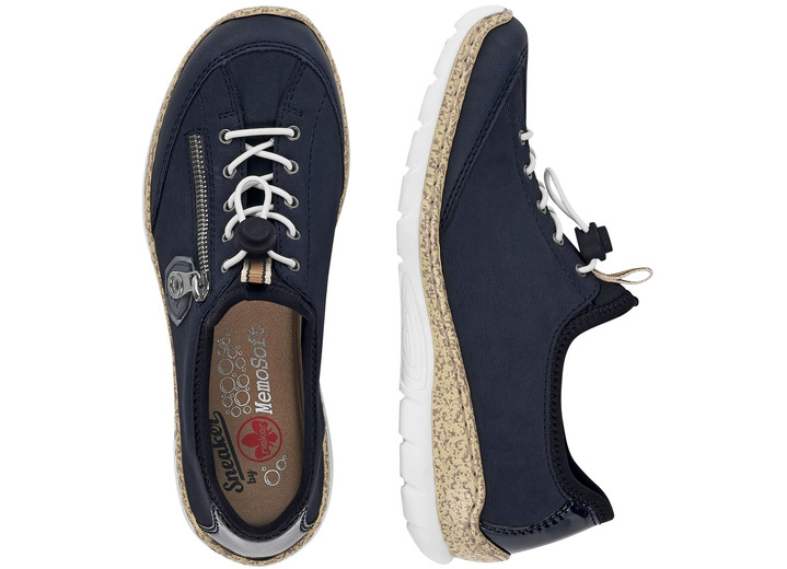 Slipper & Schnürschuhe - Rieker, sportliche Damen-Sneaker, mit MemoSoft Decksohle Ansicht 5 Slipper & Schnürschuhe - Rieker, sportliche Damen-Sneaker, mit MemoSoft Decksohle, in Größe 036 bis 042, in Farbe DUNKELBLAU Ansicht 5