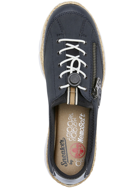 Slipper & Schnürschuhe - Rieker, sportliche Damen-Sneaker, mit MemoSoft Decksohle Ansicht 2 Slipper & Schnürschuhe - Rieker, sportliche Damen-Sneaker, mit MemoSoft Decksohle, in Größe 036 bis 042, in Farbe DUNKELBLAU Ansicht 2