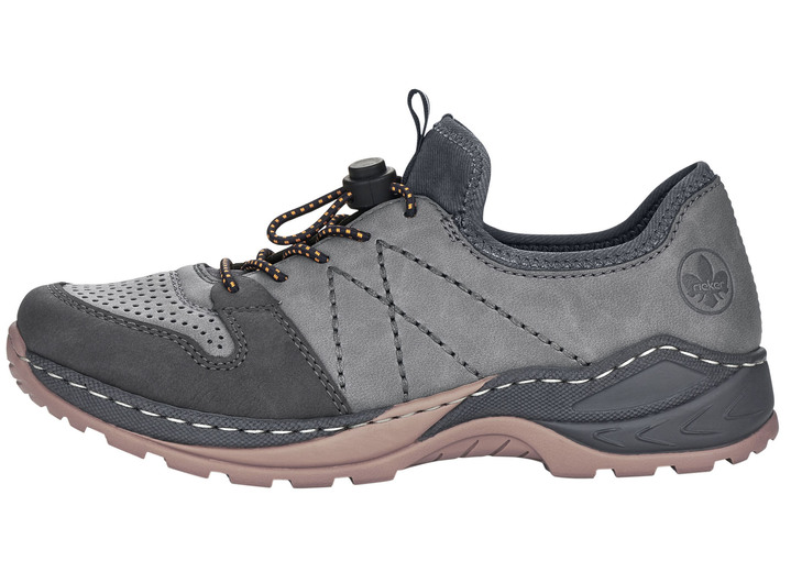 Slipper & Schnürschuhe - Rieker Sneaker mit herausnehmbarer MemoSoft-Textileinlage, in Größe 036 bis 043, in Farbe GRAU Ansicht 8
