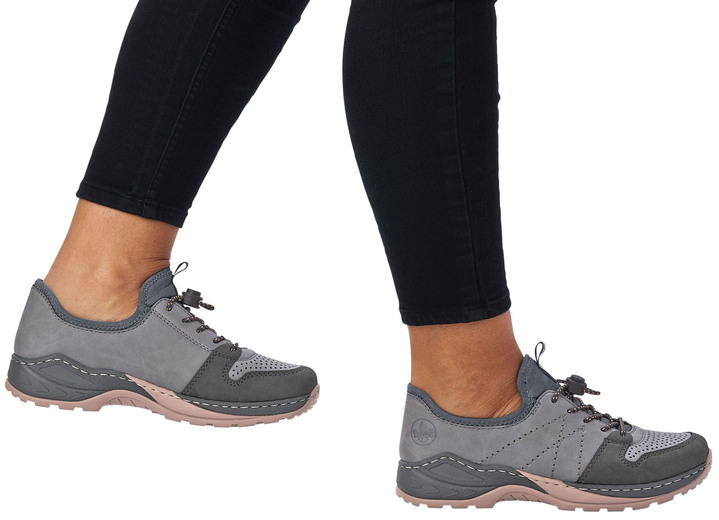 Slipper & Schnürschuhe - Rieker Sneaker mit herausnehmbarer MemoSoft-Textileinlage Ansicht 7 Slipper & Schnürschuhe - Rieker Sneaker mit herausnehmbarer MemoSoft-Textileinlage, in Größe 036 bis 043, in Farbe GRAU Ansicht 7