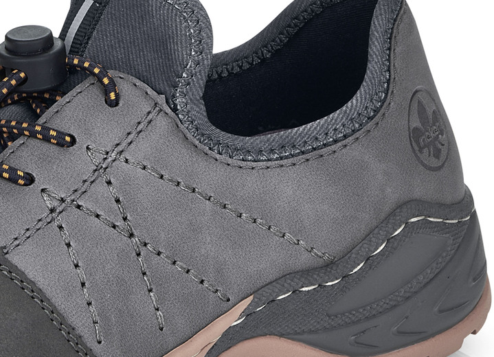 Slipper & Schnürschuhe - Rieker Sneaker mit herausnehmbarer MemoSoft-Textileinlage, in Größe 036 bis 043, in Farbe GRAU Ansicht 6