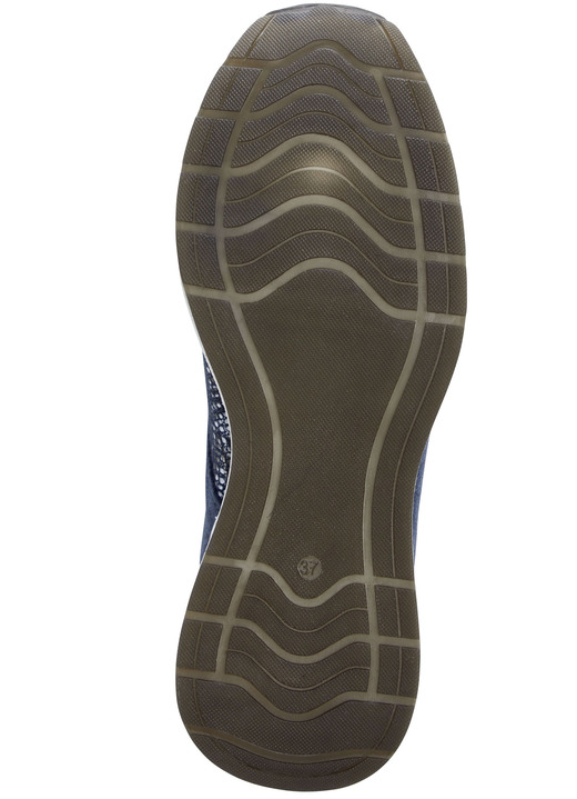 Slipper & Schnürschuhe - ELENA EDEN Schnürschuh mit glänzend bedrucktem Elastikmaterial, in Größe 036 bis 042, in Farbe BLAU Ansicht 3