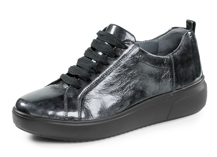 Slipper & Schnürschuhe - Waldläufer, trendige Damen-Schnürschuhe, Weite H, mit herausnehmbarem Fußbett, in Größe 3 1/2 bis 8, in Farbe ANTHRAZIT Ansicht 1