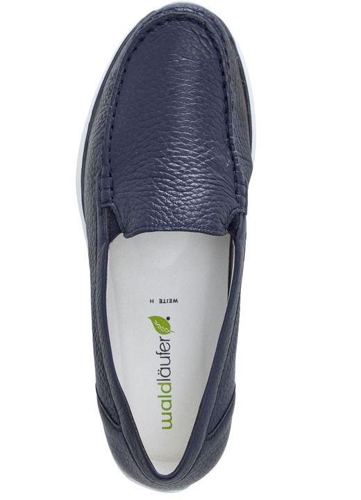 Slipper & Schnürschuhe - Waldläufer, bequeme Damen-Slipper, Weite H, mit herausnehmbarem Fußbett Ansicht 2 Slipper & Schnürschuhe - Waldläufer, bequeme Damen-Slipper, Weite H, mit herausnehmbarem Fußbett, in Größe 3 1/2 bis 8, in Farbe DUNKELBLAU Ansicht 2
