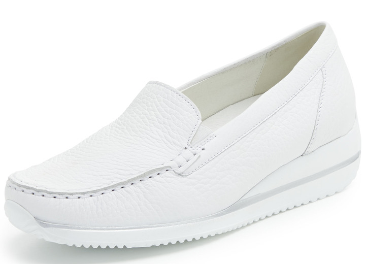 Slipper & Schnürschuhe - Waldläufer, bequeme Damen-Slipper, Weite H, mit herausnehmbarem Fußbett Ansicht 4 Slipper & Schnürschuhe - Waldläufer, bequeme Damen-Slipper, Weite H, mit herausnehmbarem Fußbett, in Größe 3 1/2 bis 8, in Farbe DUNKELBLAU Ansicht 4