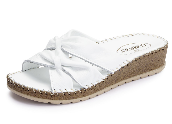 - ELENA EDEN Schlauchriemchen-Pantolette, in Größe 036 bis 042, in Farbe WEISS Ansicht 1