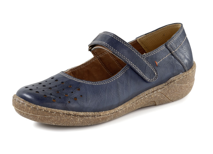 Elena Eden - ELENA EDEN Slipper aus schattiertem Nappaleder, in Größe 036 bis 042, in Farbe MARINE Ansicht 1
