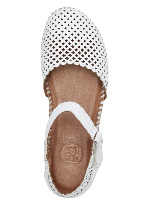 Sandaletten & Pantoletten - ELENA EDEN, sommerliche Damen-Sandalen, Weite G, aus Leder, in Größe 036 bis 042, in Farbe WEISS Ansicht 2