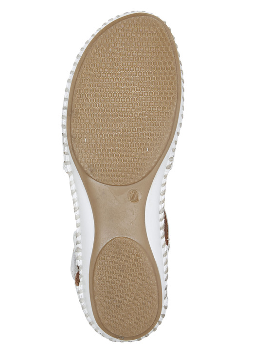 Sandaletten & Pantoletten - ELENA EDEN, sommerliche Damen-Sandalen, Weite G, aus Leder, in Größe 036 bis 042, in Farbe WEISS Ansicht 3