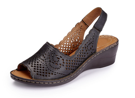 ELENA EDEN, sommerliche Damen-Sandaletten, Weite G, aus Leder