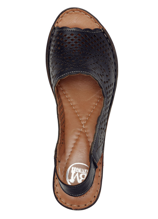 Elena Eden - ELENA EDEN, sommerliche Damen-Sandaletten, Weite G, aus Leder, in Größe 036 bis 042, in Farbe SCHWARZ Ansicht 2