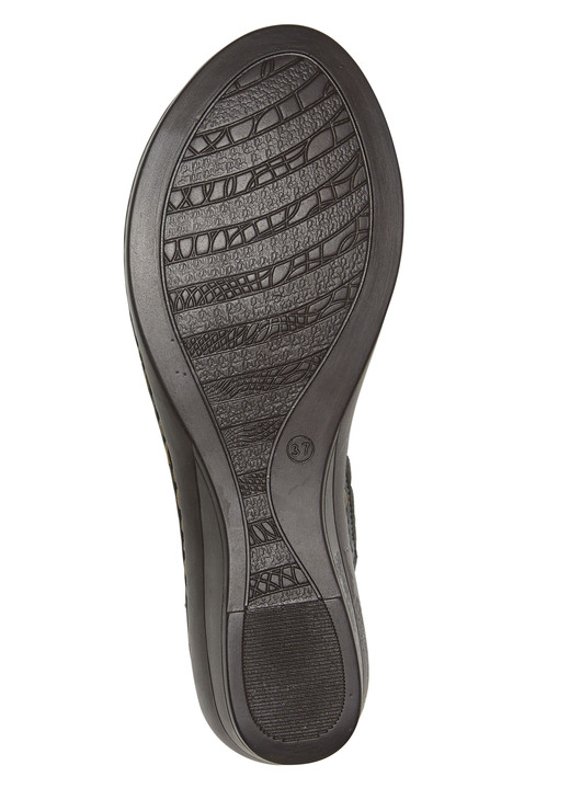 Elena Eden - ELENA EDEN, sommerliche Damen-Sandaletten, Weite G, aus Leder, in Größe 036 bis 042, in Farbe JEANS Ansicht 6