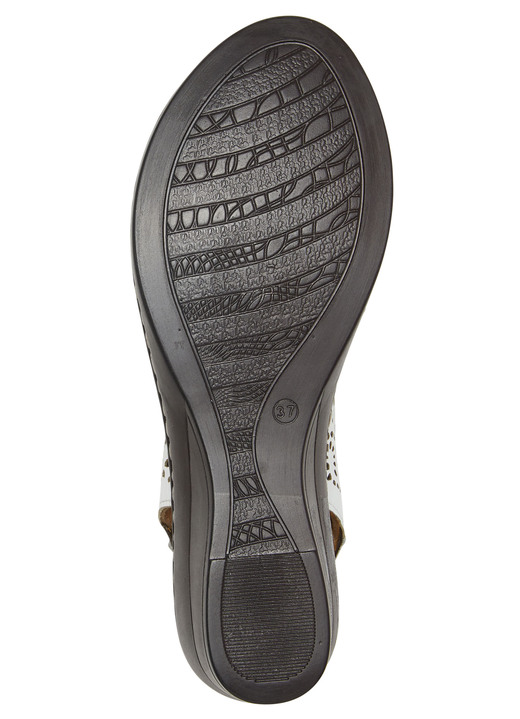 Elena Eden - ELENA EDEN, sommerliche Damen-Sandaletten, Weite G, aus Leder, in Größe 036 bis 042, in Farbe JEANS Ansicht 9