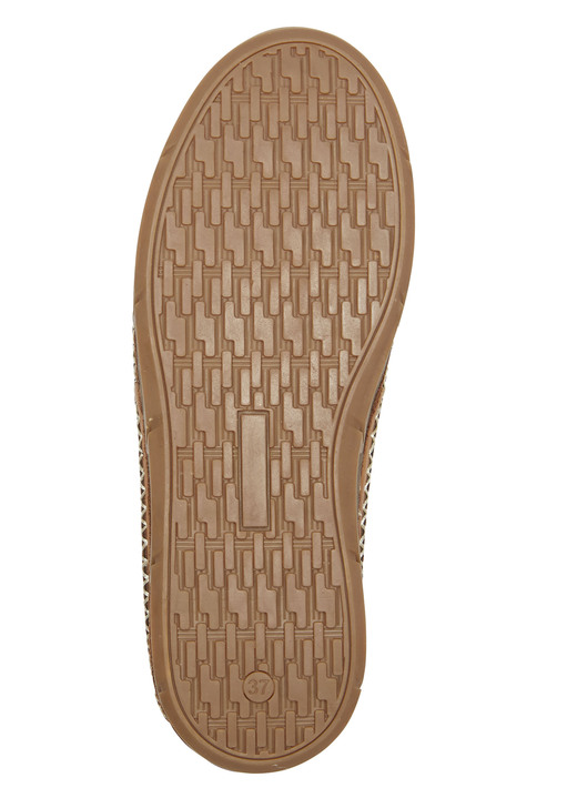 Slipper & Schnürschuhe - ELENA EDEN, sommerliche Damen-Slipper, Weite H, mit Klettverschluss, in Größe 036 bis 043, in Farbe COGNAC Ansicht 3