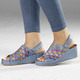 Sandaletten & Pantoletten - Gemini Sandalette mit raffinierten, bunten Flechtdurchzügen, in Größe 036 bis 042, in Farbe JEANS – Farbe JEANS – Ansicht 2