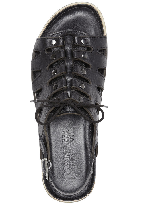 Sandaletten & Pantoletten - Gemini Sandale mit elastischer Zierschnürung, in Größe 036 bis 042, in Farbe BEIGE Ansicht 5