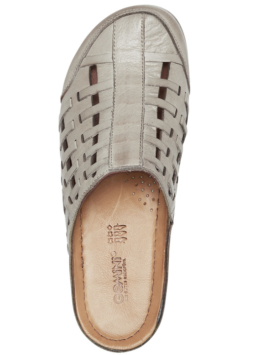 Sandaletten & Pantoletten - Gemini, sommerliche Damen-Clogs, Weite G, mit Gummizug, in Größe 036 bis 042, in Farbe WEISS Ansicht 5