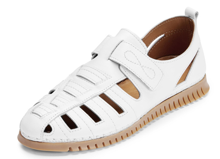 Slipper & Schnürschuhe - Gemini Slipper mit luftigen Durchbrüchen, in Größe 036 bis 042, in Farbe WEISS Ansicht 1