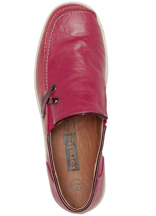 Slipper & Schnürschuhe - ELENA EDEN Slipper mit Knitterstruktur, in Größe 036 bis 043, in Farbe ROT Ansicht 2