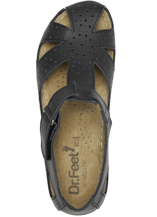 Sandaletten & Pantoletten - ELENA EDEN, klassische Damen-Sandalen, Weite H, mit Klettverschluss, in Größe 036 bis 042, in Farbe SCHWARZ Ansicht 2