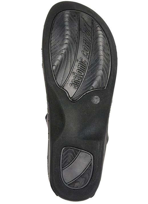 Sandaletten & Pantoletten - ELENA EDEN, klassische Damen-Sandalen, Weite H, mit Klettverschluss, in Größe 036 bis 042, in Farbe SCHWARZ Ansicht 3