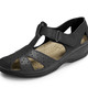 Sandaletten & Pantoletten - ELENA EDEN, klassische Damen-Sandalen, Weite H, mit Klettverschluss, in Größe 036 bis 042, in Farbe SCHWARZ – Farbe SCHWARZ – Ansicht 1