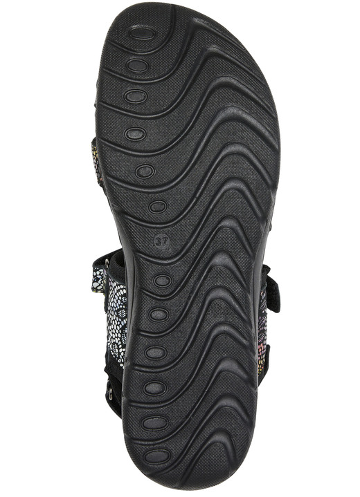 - Gemini Trekking-Sandale mit bunter Floral-Prägung, in Größe 036 bis 042, in Farbe SCHWARZ Ansicht 3