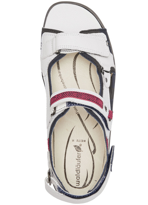 Sandaletten & Pantoletten - Waldläufer, sportliche Damen-Sandalen, Weite H, mit herausnehmbarem Fußbett, in Größe 4 1/2 bis 9, in Farbe JEANS-HELLGRAU Ansicht 6